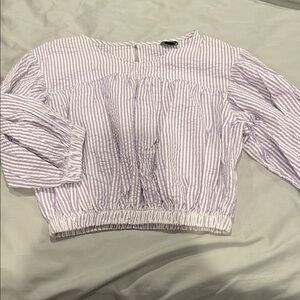 ARULA Lavender Striped Blouse